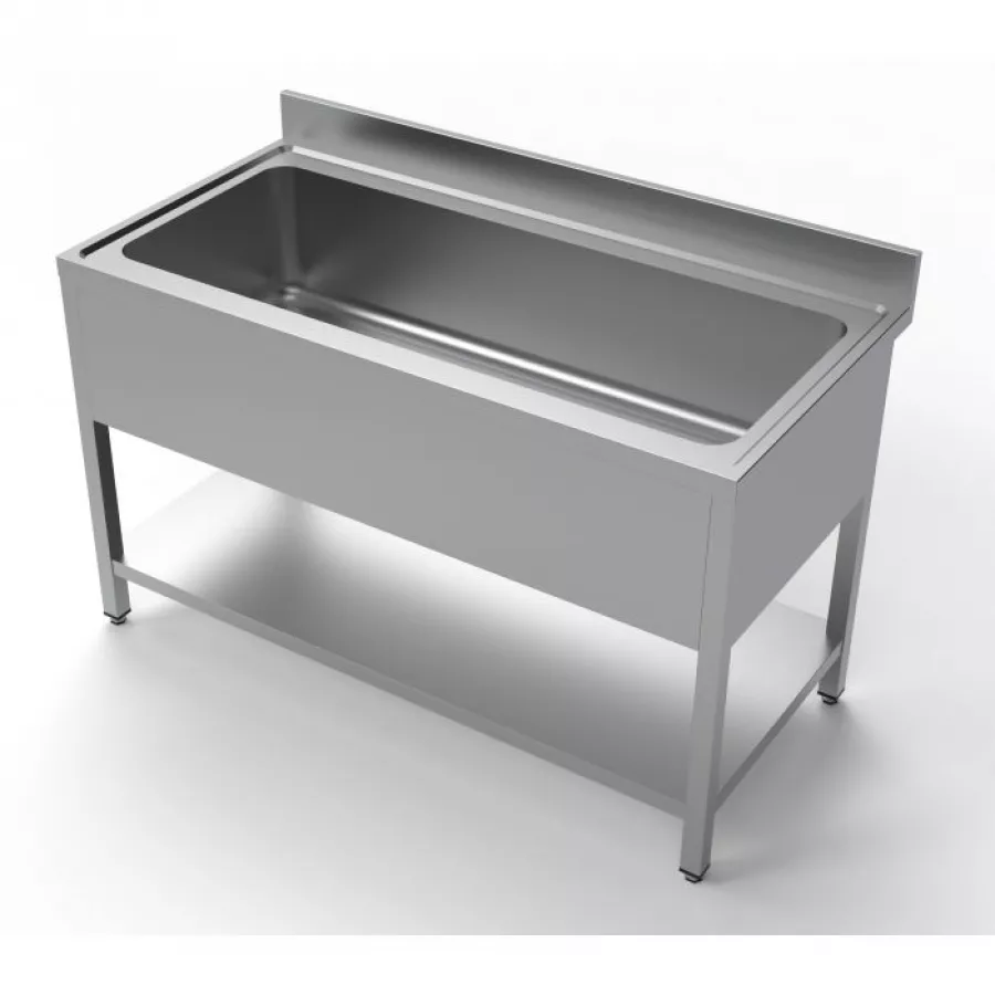 Spültisch 1400 Edelstahl 430 – Becken 1280x510x300 mm Spültisch 1400 Edelstahl 430 – Becken 1280x510x300 mm