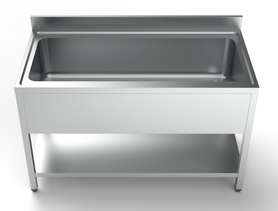 Spoelbak 1400 RVS 430 – Bak 1280x510x300 mm