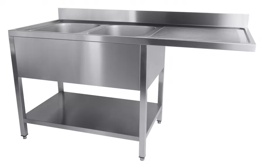 Combisteel 700 Spültisch mit Grundboden - Edelstahl Spültisch für die Gastronomie