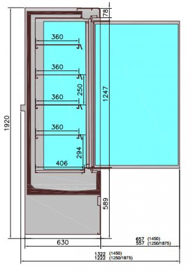 Wandkühlung Jamie 2 Türen 1.5 Wandkühlung Jamie 2 Türen 1.5