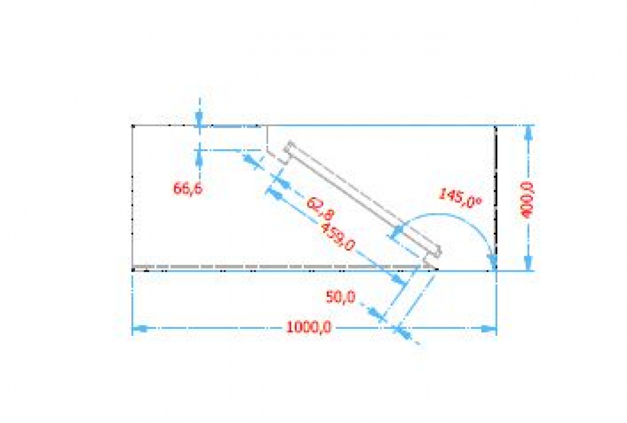 Wandhaube Dosenmodell 2500 mm | Professionelle Gastro Wandhaube