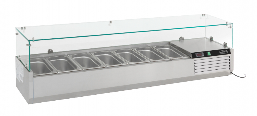 Aufsatzvitrine 1/4 Gn X 7