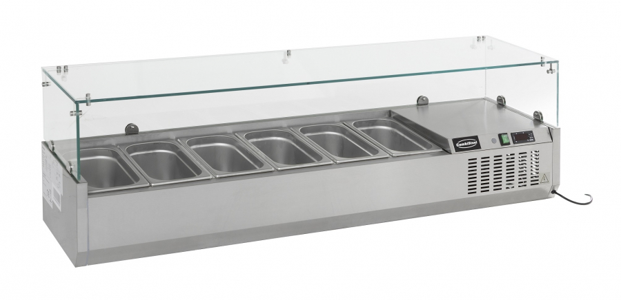 Aufsatzvitrine 1/4 Gn X 8