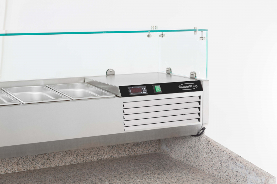 Aufsatzvitrine 1/4 Gn X 6