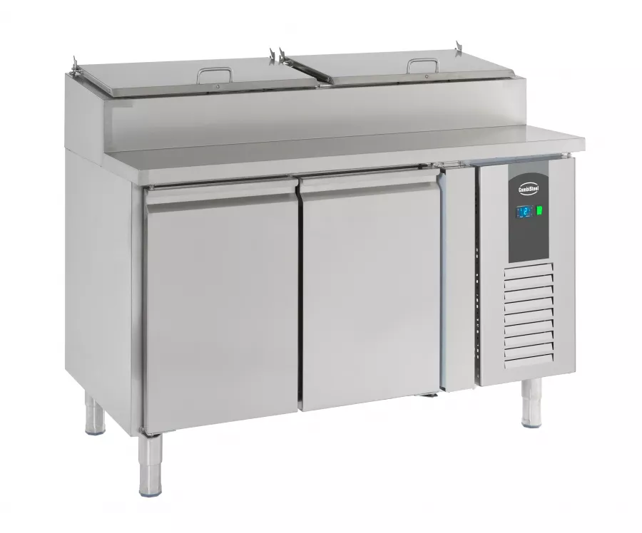 Saladette 2 Türen 6x1/3GN Behälter - Kühlvitrine für die Gastronomie