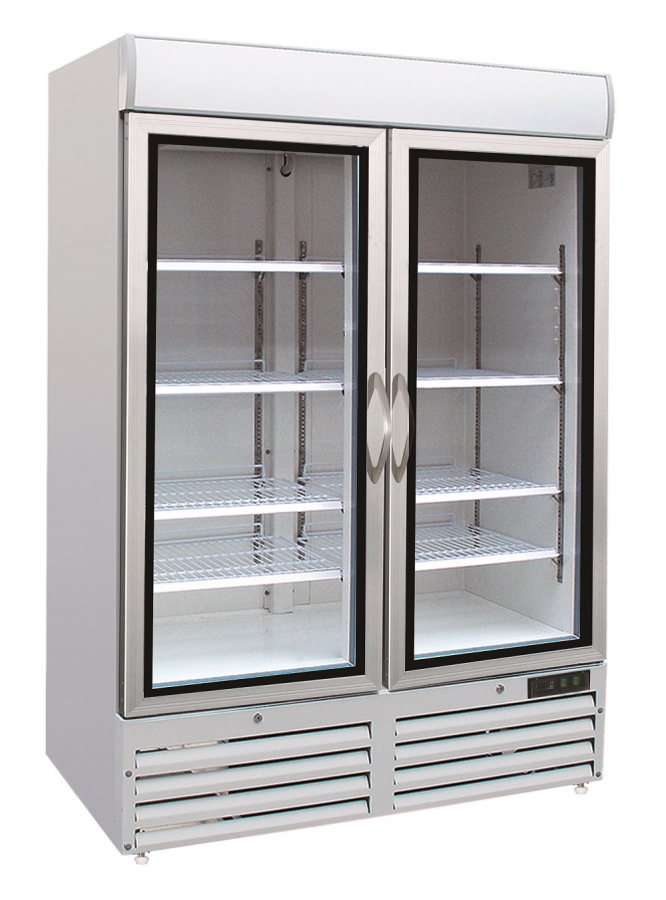 Tiefkühlschrank mit 2 Glastüren - Energiesparend und leistungsstark - Ideal für die Gastronomie