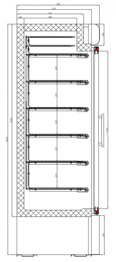 Tiefkühlschrank 1 Glastür
