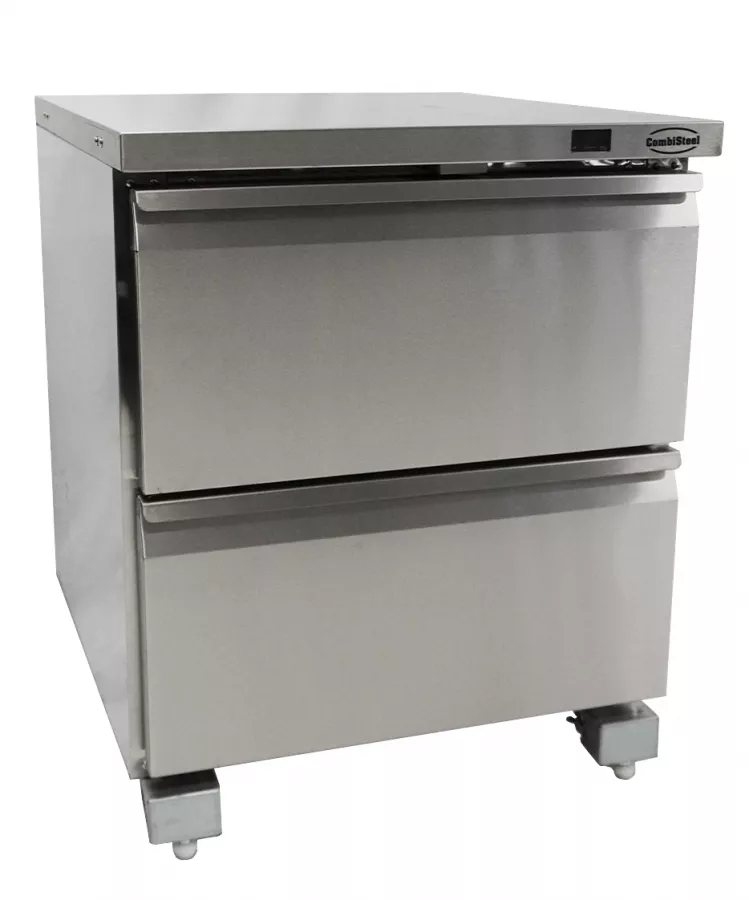 Kühl-/Tiefkühlschrank 2 Schubladen – 185 L, umschaltbar, Edelstahl Kühl-/Tiefkühlschrank 2 Schubladen – 185 L, umschaltbar, Edelstahl