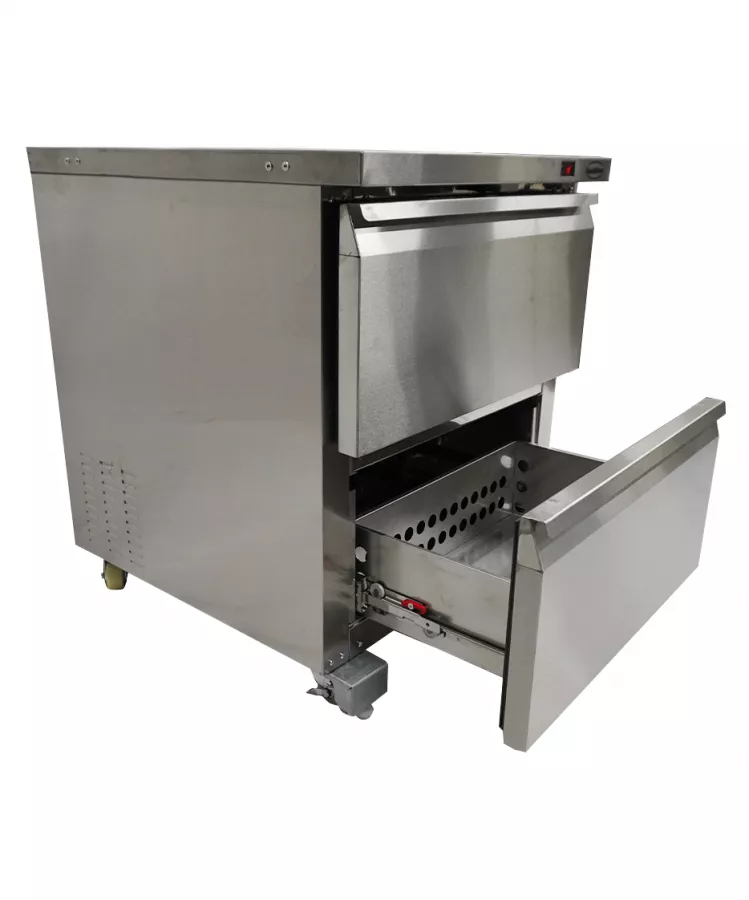 Kühl-/Tiefkühlschrank 2 Schubladen – 185 L, umschaltbar, Edelstahl Kühl-/Tiefkühlschrank 2 Schubladen – 185 L, umschaltbar, Edelstahl