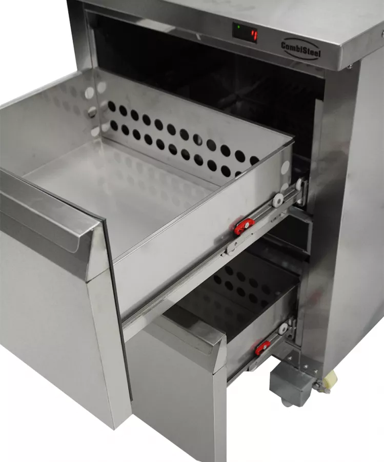 Kühl-/Tiefkühlschrank 2 Schubladen – 185 L, umschaltbar, Edelstahl Kühl-/Tiefkühlschrank 2 Schubladen – 185 L, umschaltbar, Edelstahl