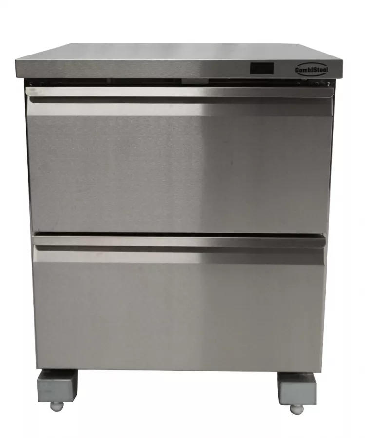 Kühl-/Tiefkühlschrank 2 Schubladen – 185 L, umschaltbar, Edelstahl