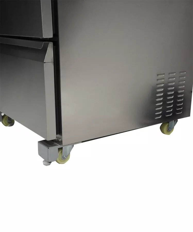 Kühl-/Tiefkühlschrank 2 Schubladen – 185 L, umschaltbar, Edelstahl Kühl-/Tiefkühlschrank 2 Schubladen – 185 L, umschaltbar, Edelstahl