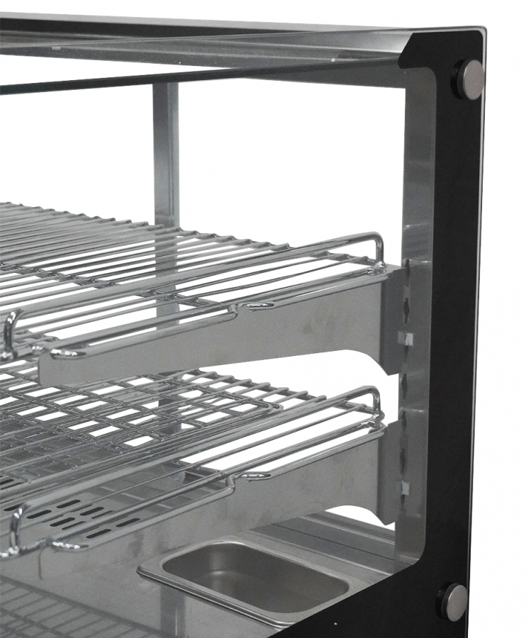 Warmhalte-Vitrine 137L – professionelle Speisenpräsentation mit LED & 2 Etagen