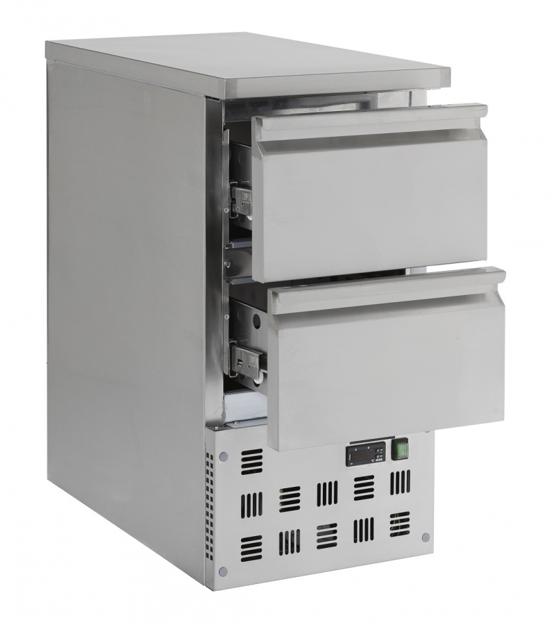 Combisteel Kühltisch 2 Laden 109L Edelstahl Compact Line