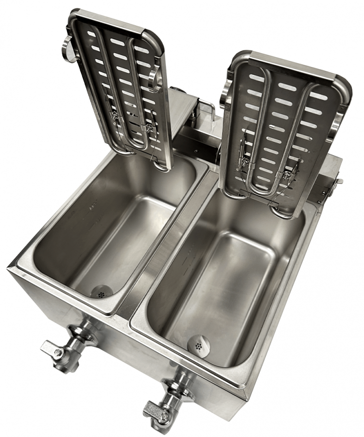 Doppelfritteuse 2×4 L – Profi-Tischfritteuse mit zwei Kammern Doppelfritteuse 2×4 L – Profi-Tischfritteuse mit zwei Kammern