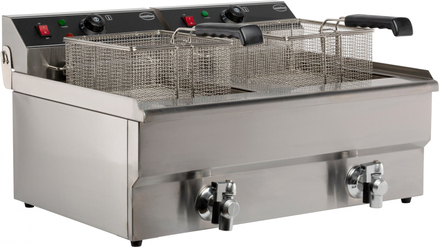 Elektro Tischfriteuse 2X10 L
