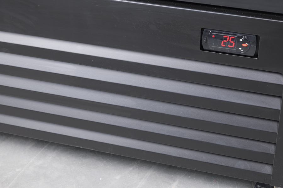 Kühlschrank Mit Schiebeglastüren Bez-780 Sl Schwarz