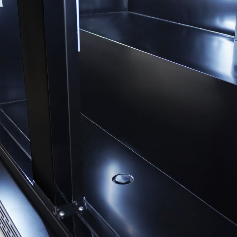KÜHLSCHRANK 2 GLASTÜREN SCHWARZ NAP-850