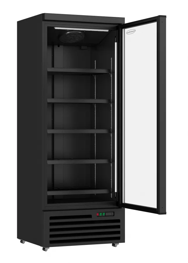 Kühlschrank 1 Glastür Schwarz Jde-600R Bl