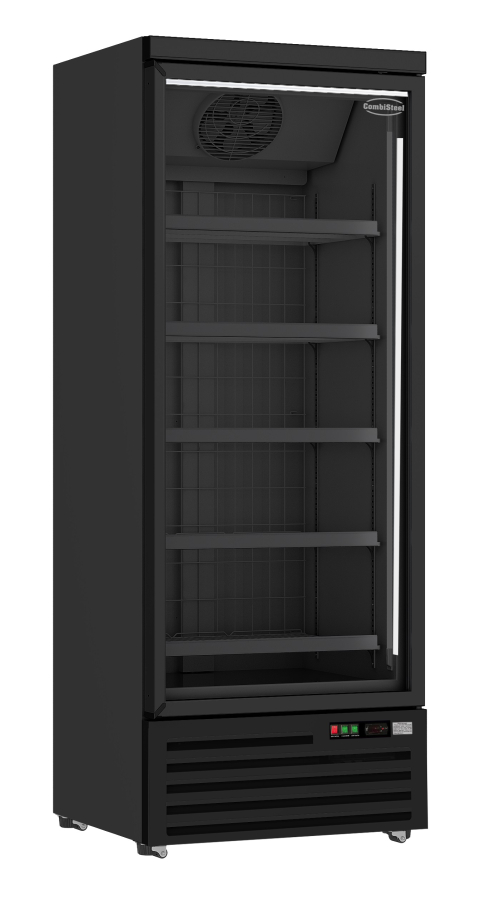 Diepvrieskast 1 Glazen Deur Zwart Jde-600F Bl