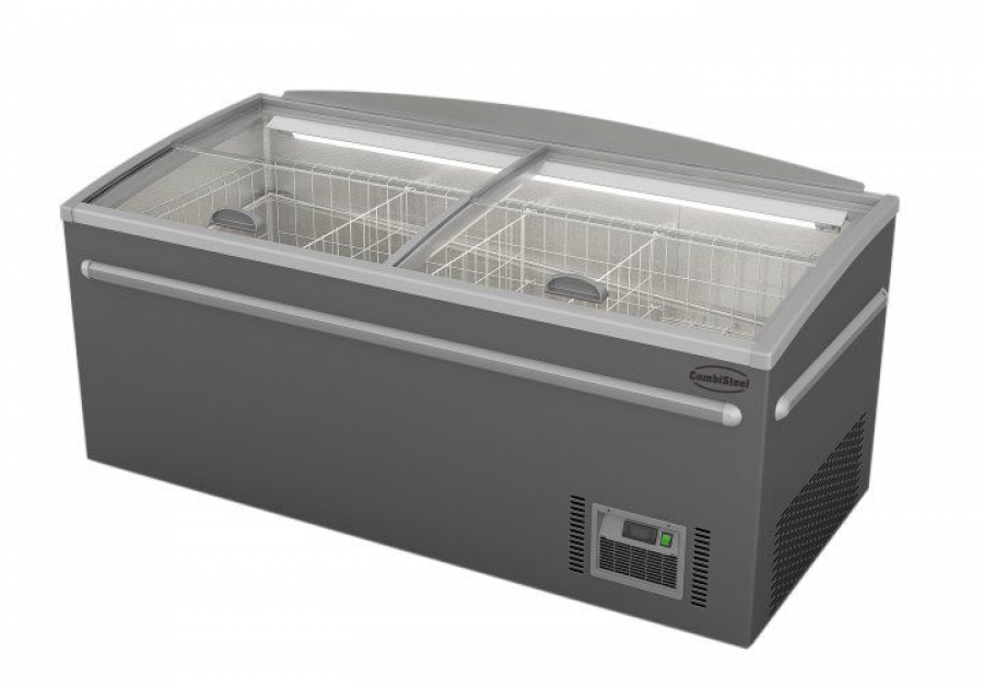 Supermarkt Tiefkühltruhe Grau – 630 L, automatische Abtauung, LED Supermarkt Tiefkühltruhe Grau – 630 L, automatische Abtauung, LED