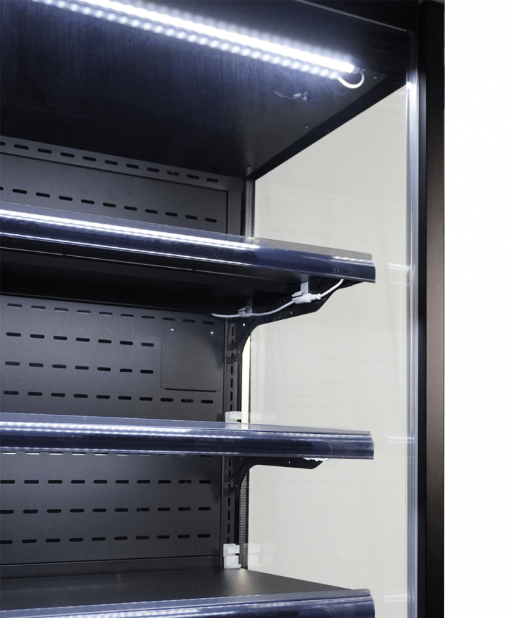 Wandkoeling MARCO 2.5 Glaspui LED Zwart 2585 Liter 2560x740x2010 mm