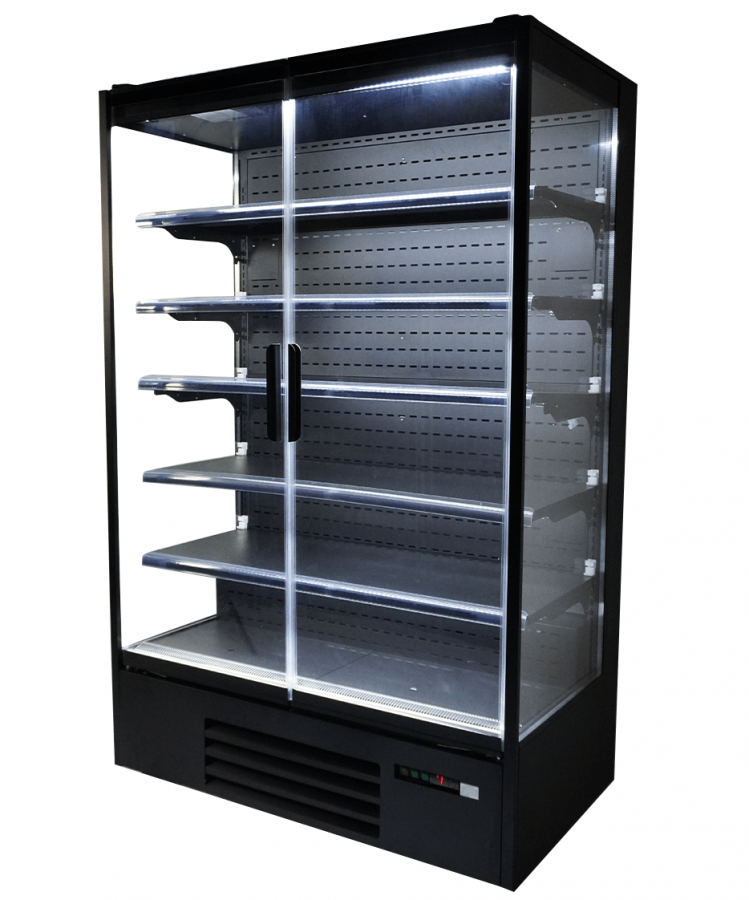 Wandkoelkast MARCO 1.3 Glaspui LED Zwart 1292 liter 1310x740x2010 mm