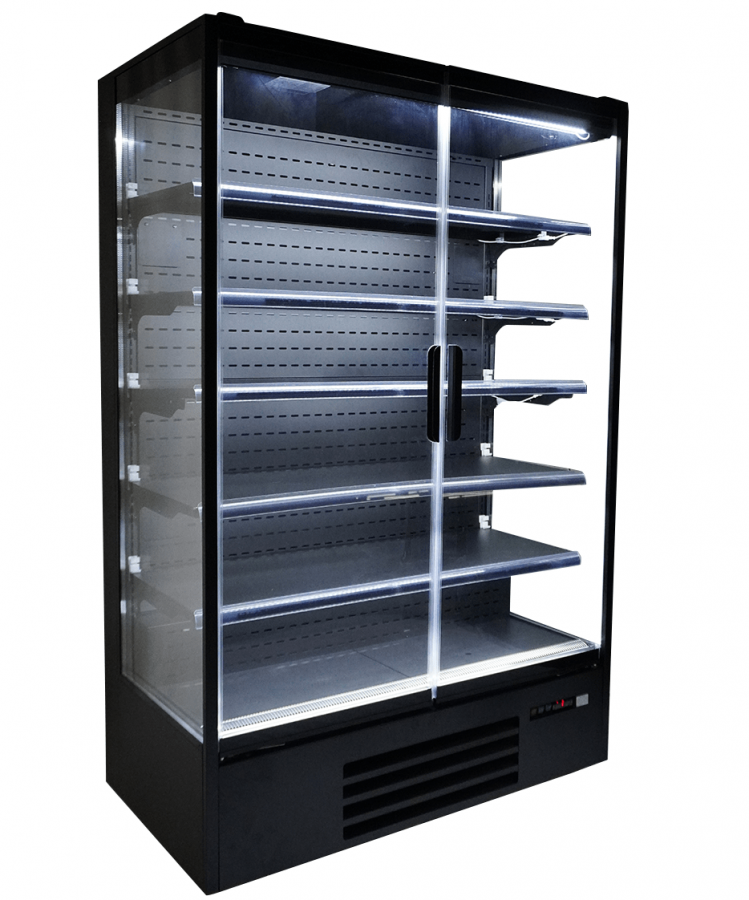 Wandkoelkast MARCO 1.3 Glaspui LED Zwart 1292 liter 1310x740x2010 mm