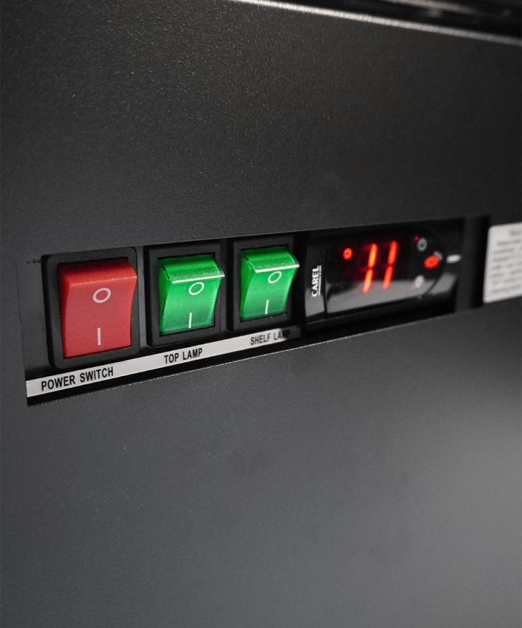 Wandkoelkast MARCO 1.3 Glaspui LED Zwart 1292 liter 1310x740x2010 mm