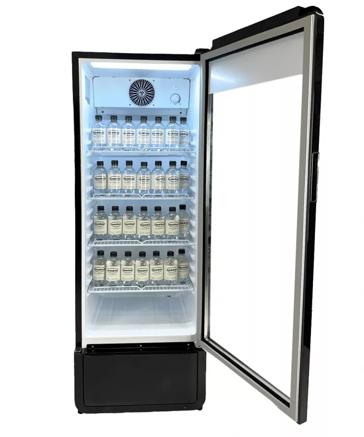 Glastürkühlschrank – 240 L, schwarz, LED, +1 bis +10 °C Glastürkühlschrank – 240 L, schwarz, LED, +1 bis +10 °C