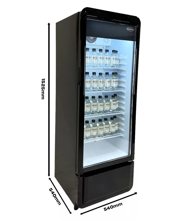 Glastürkühlschrank – 240 L, schwarz, LED, +1 bis +10 °C Glastürkühlschrank – 240 L, schwarz, LED, +1 bis +10 °C