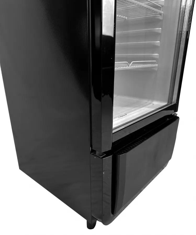 Glastürkühlschrank – 240 L, schwarz, LED, +1 bis +10 °C Glastürkühlschrank – 240 L, schwarz, LED, +1 bis +10 °C