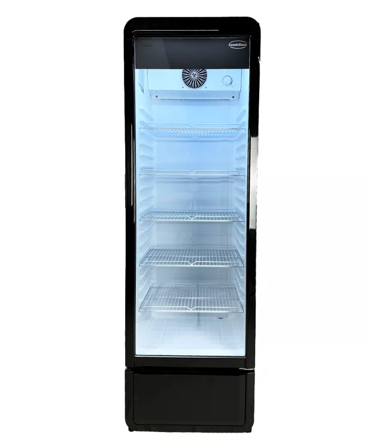 Glastürkühlschrank – 280 L schwarz, LED, +1 bis +10 °C Glastürkühlschrank – 280 L schwarz, LED, +1 bis +10 °C