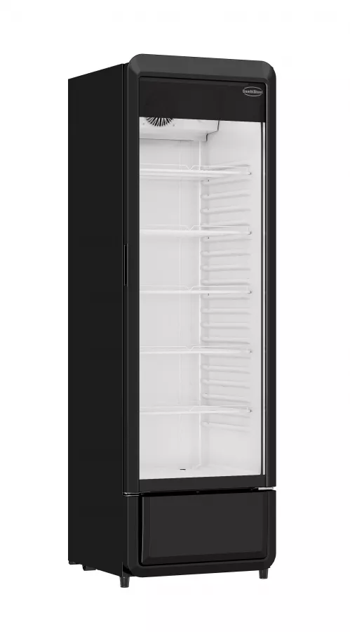 Glastürkühlschrank – 280 L schwarz, LED, +1 bis +10 °C Glastürkühlschrank – 280 L schwarz, LED, +1 bis +10 °C
