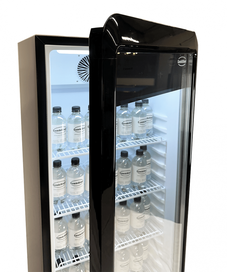 Glastürkühlschrank – 280 L schwarz, LED, +1 bis +10 °C
