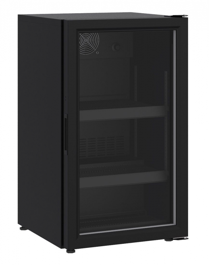 Tischkühlschrank mit Glastür – 136 l – Schwarz & Umluftkühlung