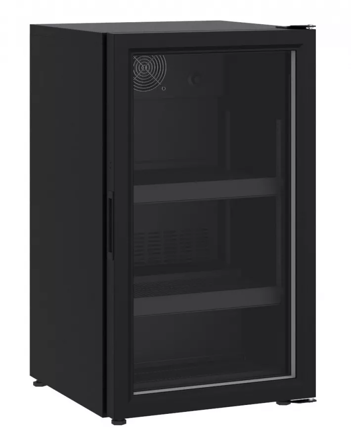 Tischkühlschrank mit Glastür – 136 l – Schwarz & Umluftkühlung