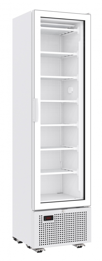 Combisteel Glastür Tiefkühlschrank 221 Liter Weiß - Effiziente Kühlung für Gastronomiebedarf