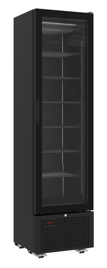 Combisteel Vriezer Zwart 221 Liter Glazen Deur - Gastrohot