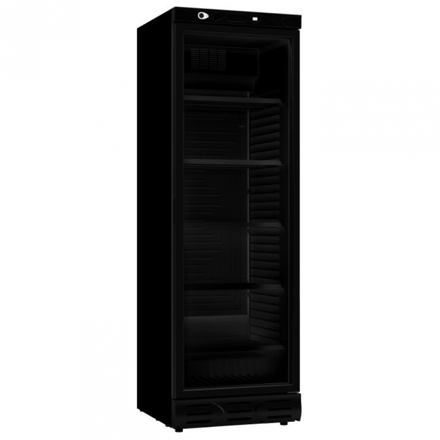 Kühlschrank 1 Glastür 382L Schwarz - Keine Canopy - Gastrohot