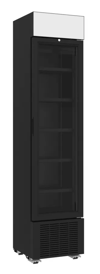 Glastürkühlschrank 232 l – LED, abschließbar, schwarz Glastürkühlschrank 232 l – LED, abschließbar, schwarz