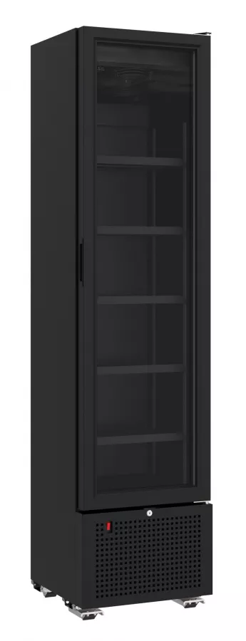 Glastürkühlschrank 221 l – schwarz, LED, abschließbar Glastürkühlschrank 221 l – schwarz, LED, abschließbar