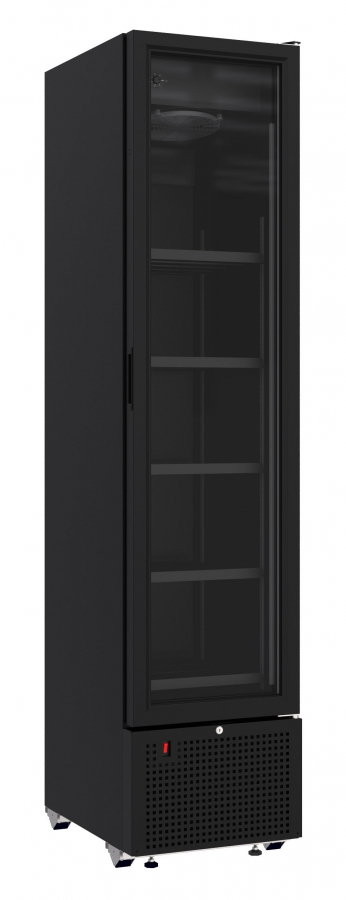 Glasdeurkühlschrank 348 l – zwart, LED, afsluitbaar