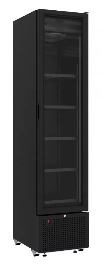 Glastürkühlschrank 348 l – schwarz, LED, abschließbar Glastürkühlschrank 348 l – schwarz, LED, abschließbar