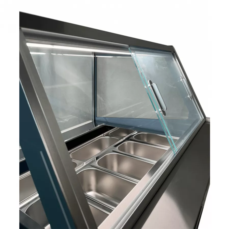 Speiseeisvitrine Borneo 12x5L – Umluftkühlung – 378 L