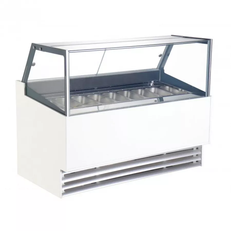 Speiseeisvitrine Borneo 12x5L – Umluftkühlung – 378 L