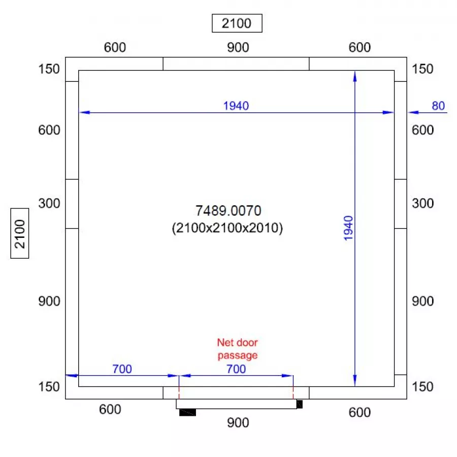Kühl Und Frierzell 2100X2100X2010