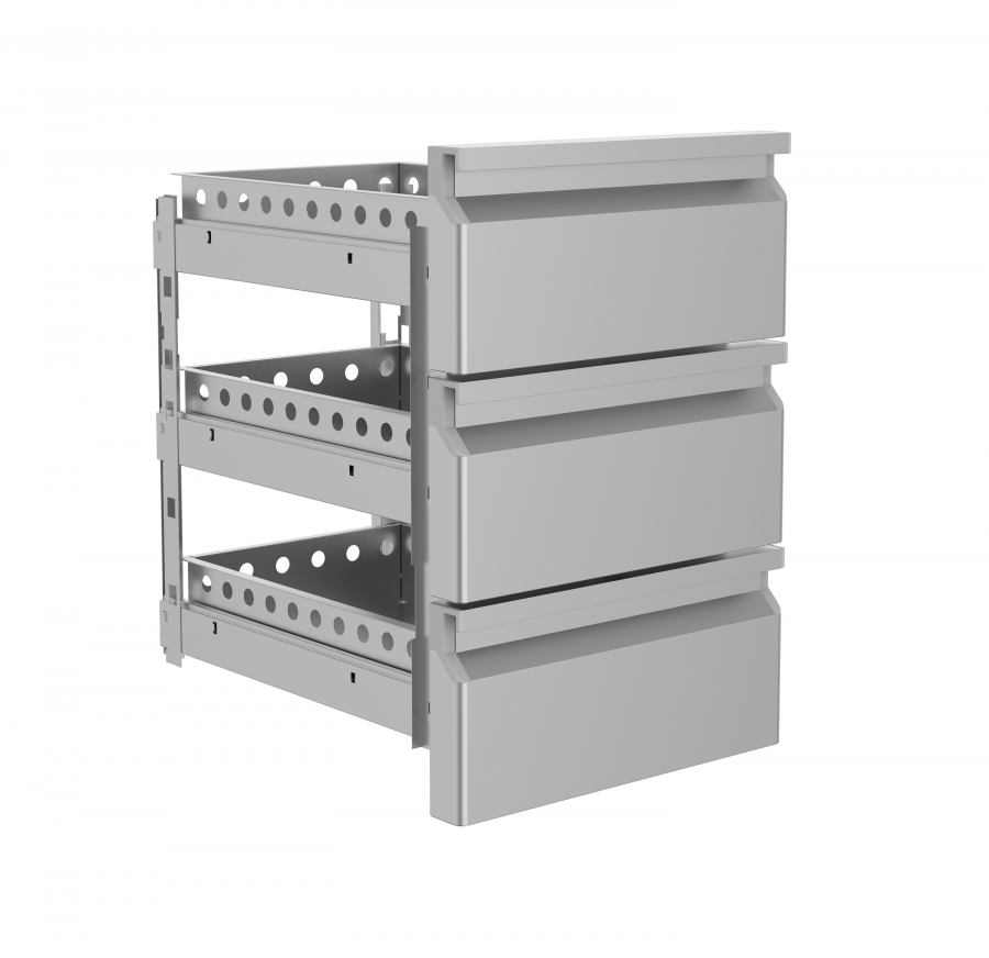 Schubladenblock 1/3 Monoblock Soft Closing