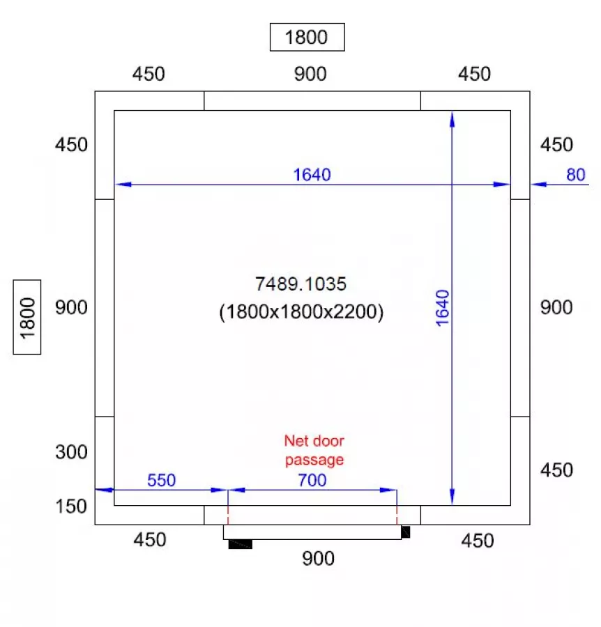 Kühl Und Frierzell 1800X1800X2200