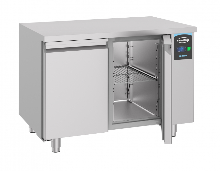 RVS koeltafel 1125 mm met 2 deuren